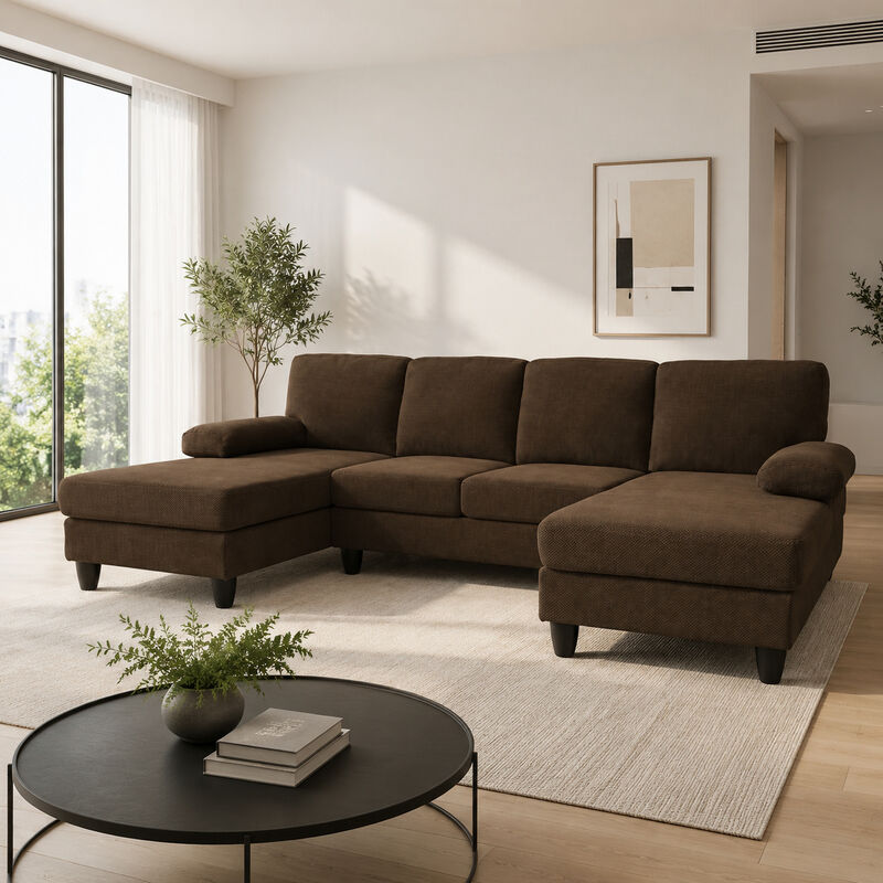 Kunfip upholstery U-Shaped Sofa image number 2