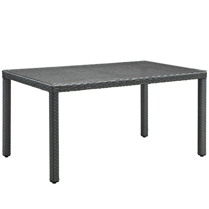Modway - Sojourn 59" Outdoor Patio Dining Table Chocolate