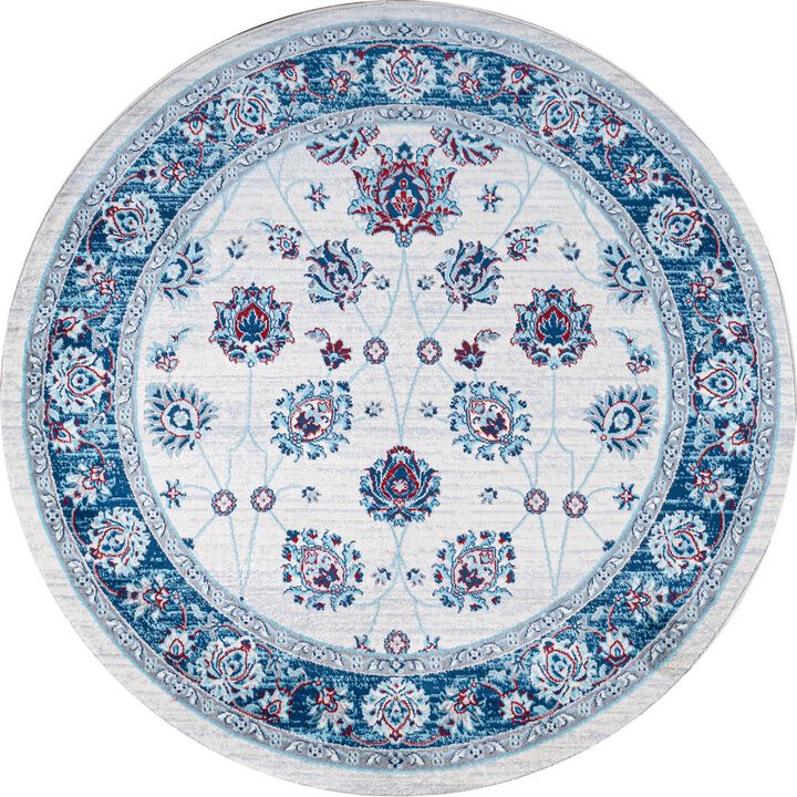 Modern Persian Vintage Moroccan Traditional Round Area Rug