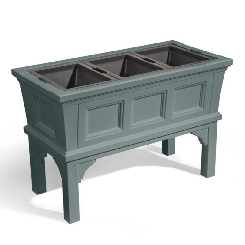 Hivvago Green Rectangular Raised Garden Bed Planter Box with 3 Removeable Trays image number 0