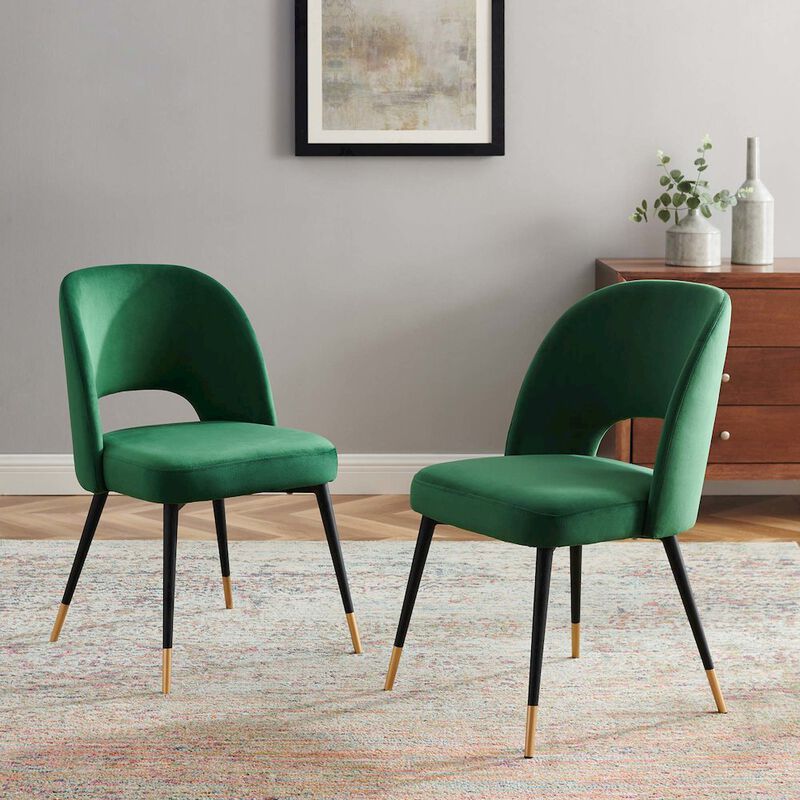 Rouse Performance Velvet Dining Side Chairs Set of 2 image number 4