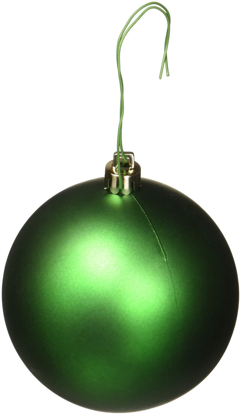 Vickerman 3" Green Matte Ball Ornament, 12 per Bag image number 3
