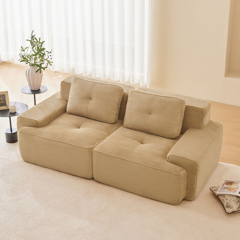 Merax Modern L-Shaped Modular Sectional Sofa for Living Room image number 2