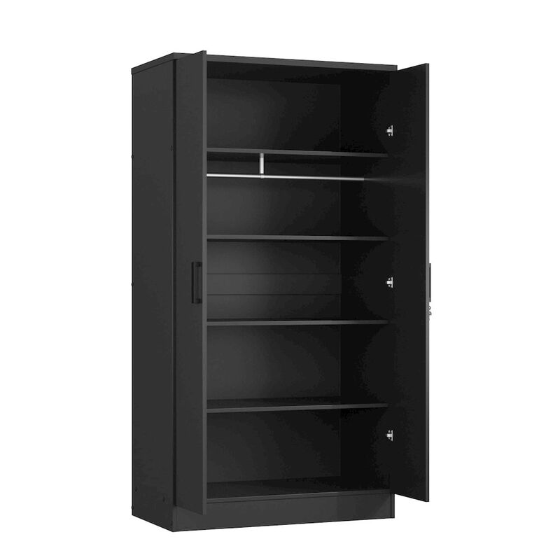 2 Doors Wardrobe with Shelves