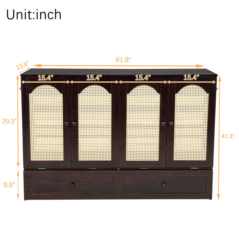 Queen Size Pine Wood Murphy Bed image number 8