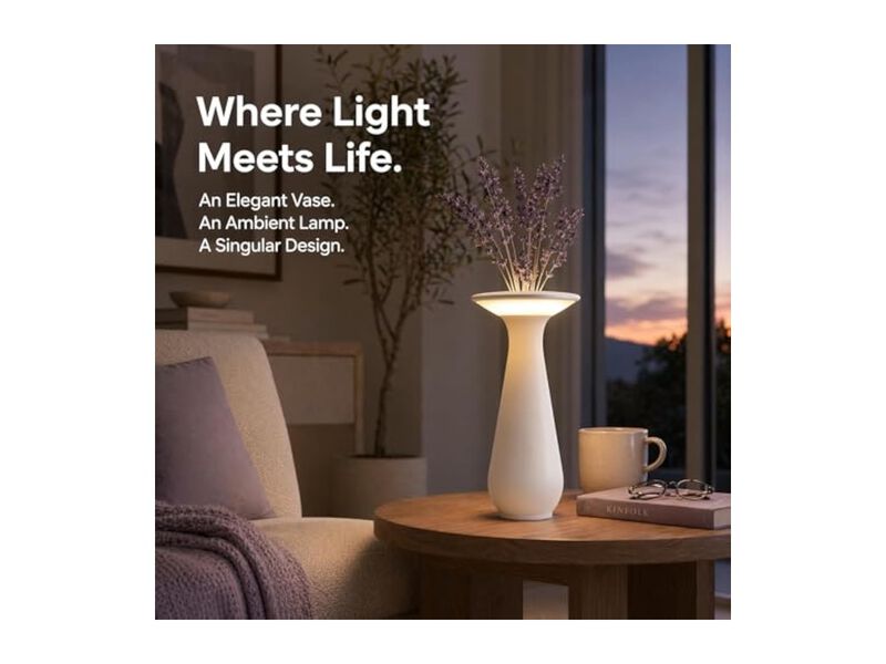 Rechargeable Flower Table Lamp For Bedroom Office Dining Room image number 3