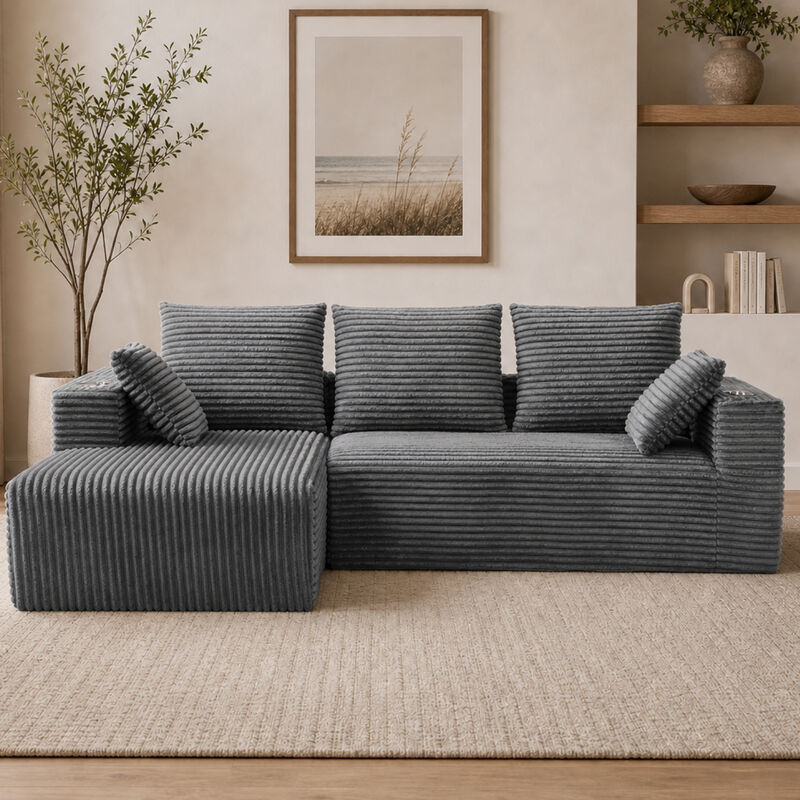 Gixbog  L-shaped modular sofa image number 1
