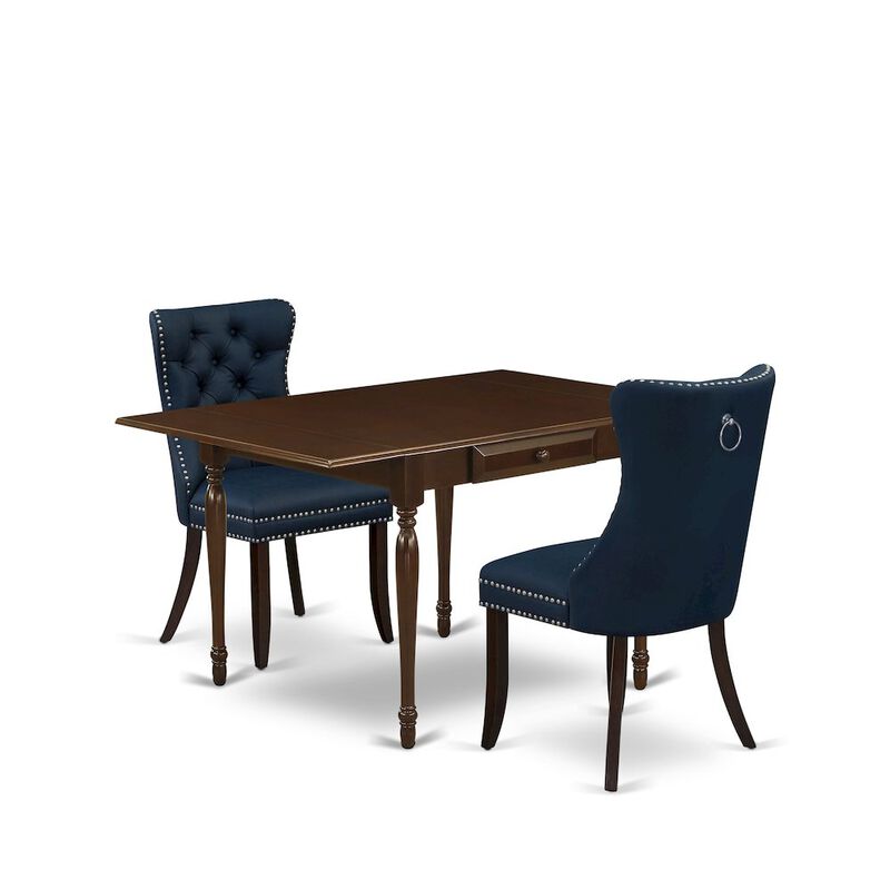 3 Piece Dining Set Consists of a Rectangle Kitchen Table with Dropleaf