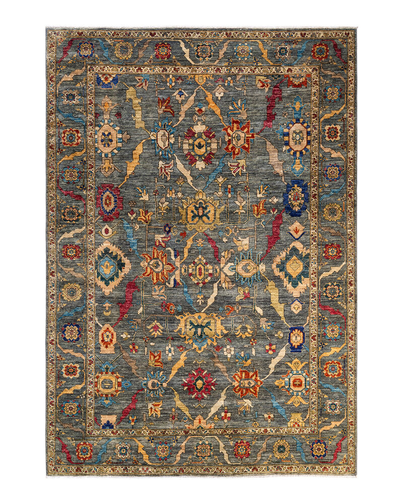 Serapi, One-of-a-Kind Hand-Knotted Area Rug  - Gray, 6' 1" x 8' 10" image number 1