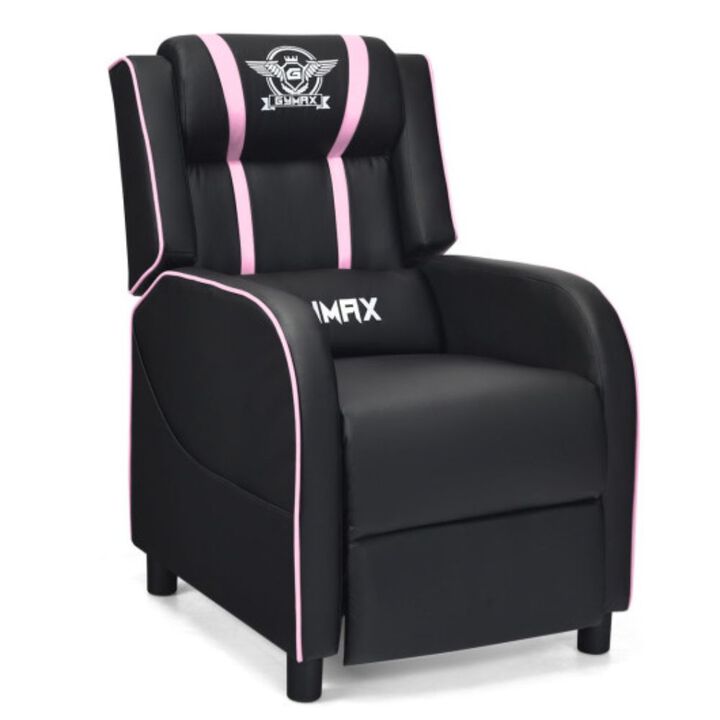 Hivvago Massage Racing Gaming Single Recliner Chair-Blue