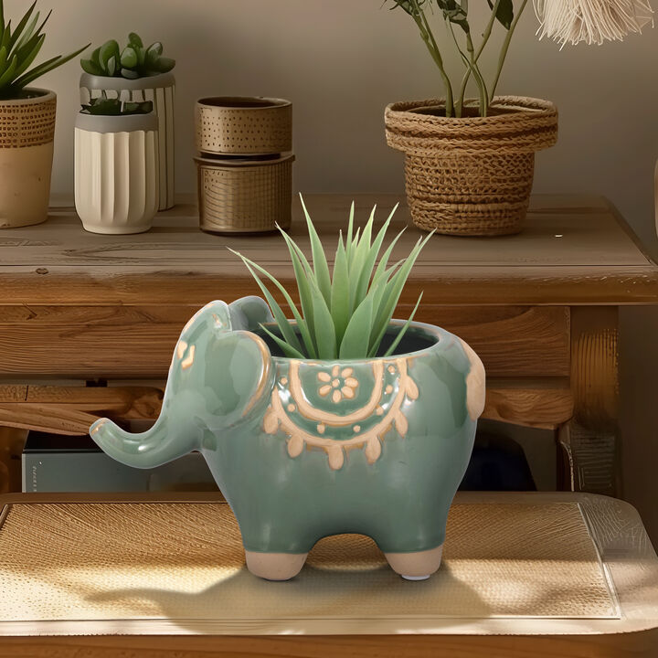 7" Elephant Planter