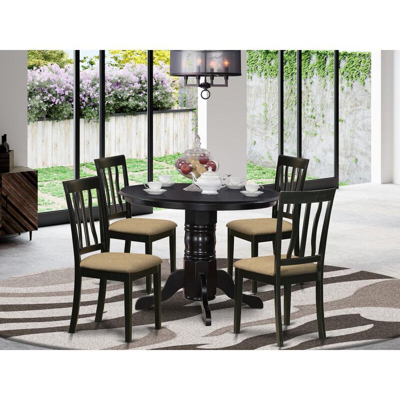 5 Pc Dining room set- Dinette Table and 4 Kitchen Dining Chairs