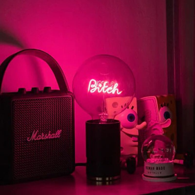 Bulb BITCH Red with Base Table Lamp PORTABLE Rose Gold image number 1
