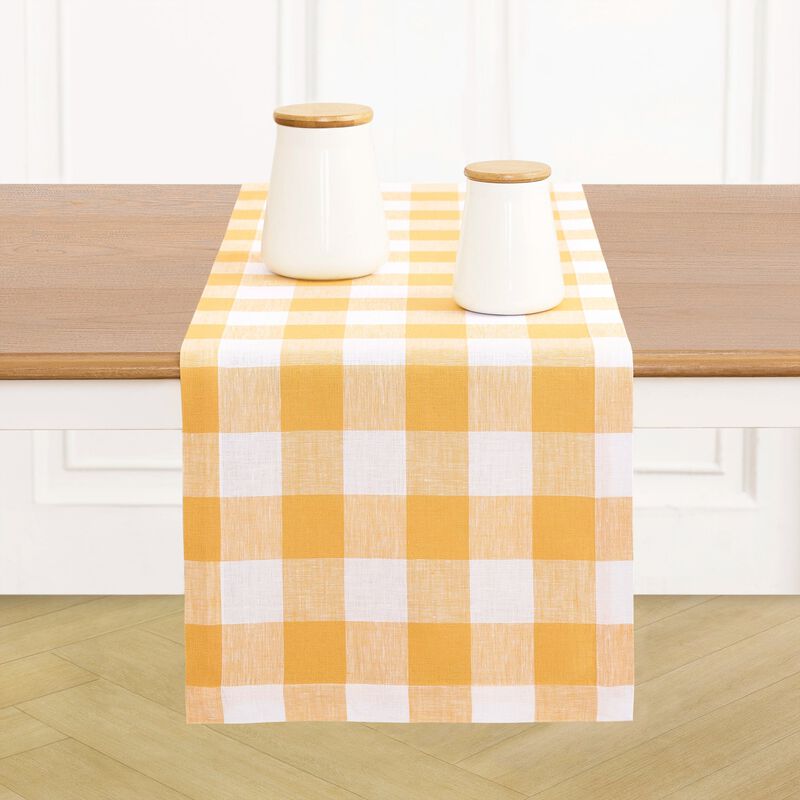 Linen Table Runner - Buffalo Check image number 1