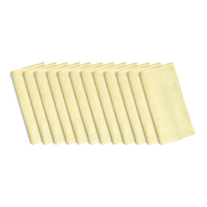 Solino Home 100% Pure Linen Cocktail Napkins 9 x 9 Inch Set of 12 - Athena