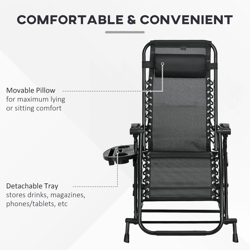 Hivvago 2-Pack Foldable Zero Gravity Rocking Chairs image number 4