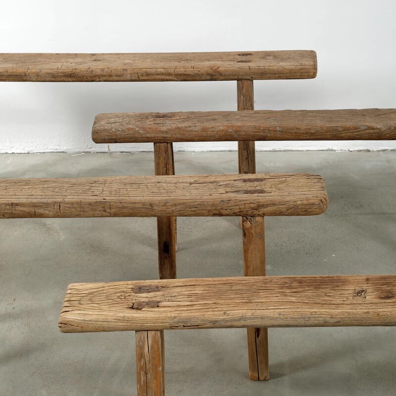 Vintage Reclaimed Wood Entryway Bench in Natural image number 4