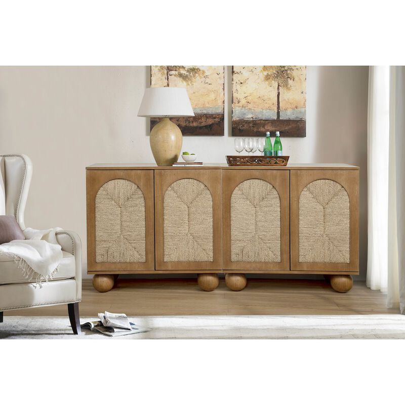 Cyrus 31" Wide 2-Door Accent Cabinet Natural Wood Finish image number 6