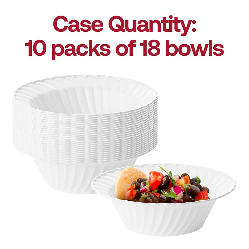 5 oz. White Flair Plastic Dessert Bowls (180 Bowls) image number 5