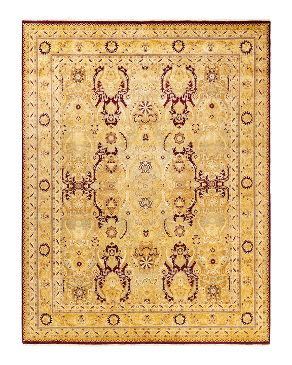 Mogul, One-of-a-Kind Hand-Knotted Area Rug  - Yellow,  8' 3" x 10' 7"