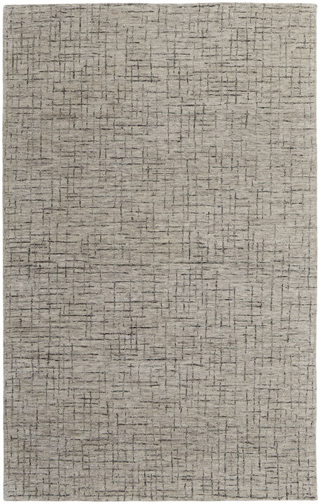 HomeRoots Wool Hand Tufted Distressed Area Rug