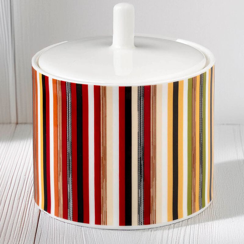 Sugar Pot STRIPES JENKINS 148, diam. 3.39", H 3.54" image number 1