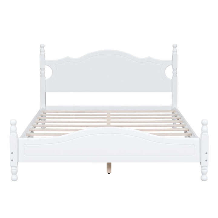 Hetgra Queen Size Wood Platform Bed