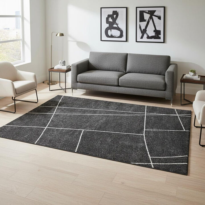 HomeRoots Abstract Area Rug