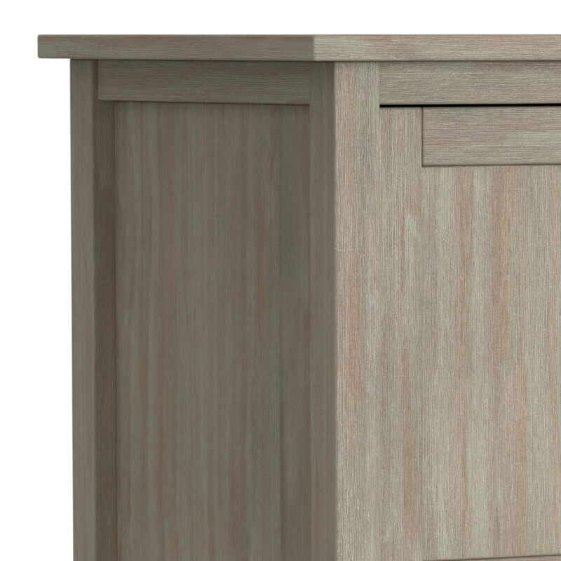 Warm Shaker SOLID WOOD 47 inch Wide Transitional TV Media Stand in Distressed Grey For TVs up to 50 inches