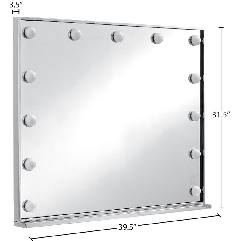 Meridian Furniture Hollywood Chrome Mirror