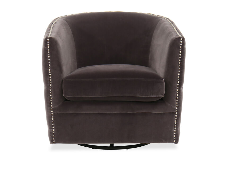 Luxe Gray Velvet Accent Chair