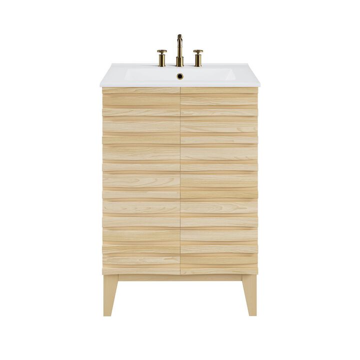 Cascade 24 in. Bathroom Vanity with 3-Hole Ceramic Sink Top