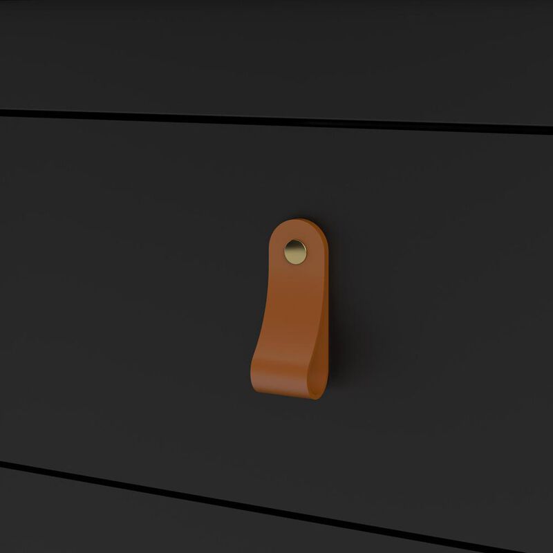 Tvilum Madrid 2 Drawer Nightstand, Black Matte