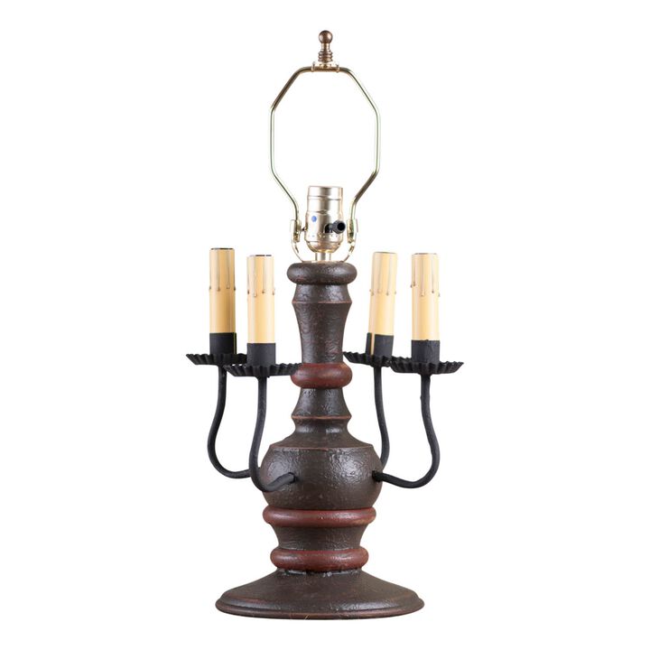 Cedar Creek Lamp Base In Espresso With Salem Brick