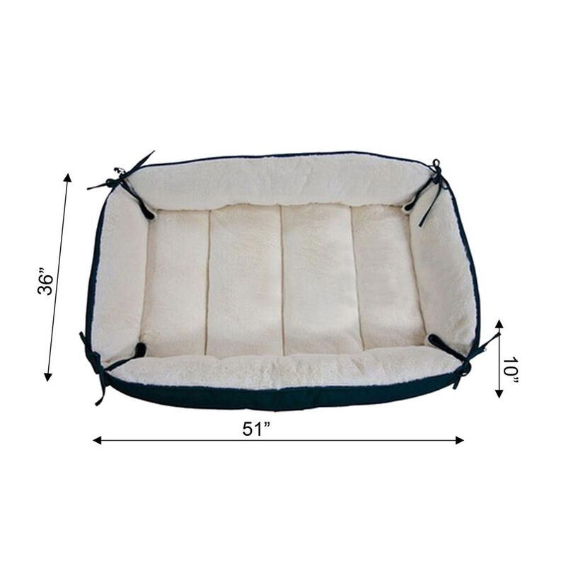 Armarkat Extra Large Green & Ivory Pet Bed And Mat