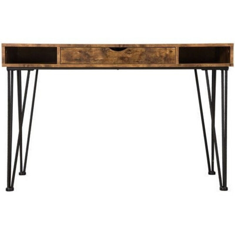 Rustic Wood Writing Desk with Drawer &ndash; Farmhouse Charm