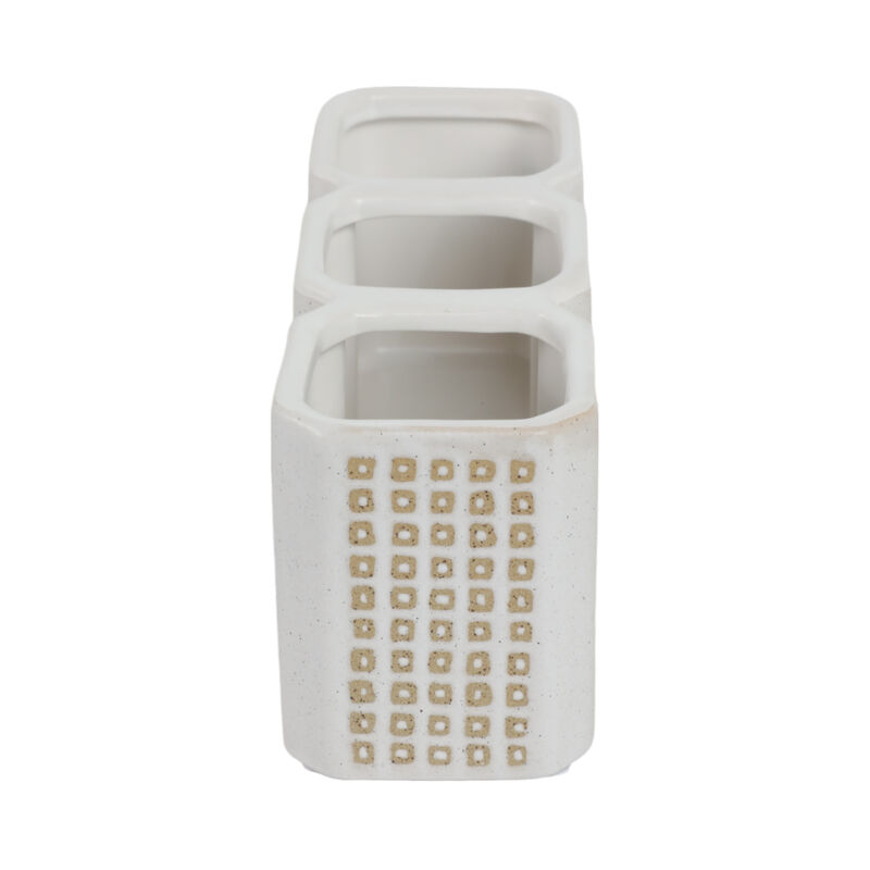3-Cup Dotted Pen Holder image number 2