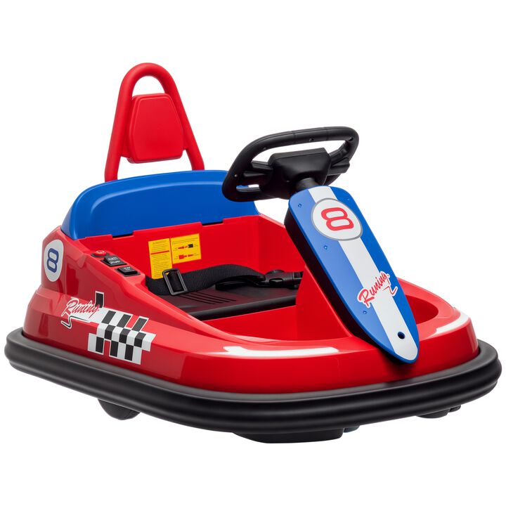 BreeBe Bumper Car for Kids, 360 degree Rotation 6V Electric Ride On Bumper