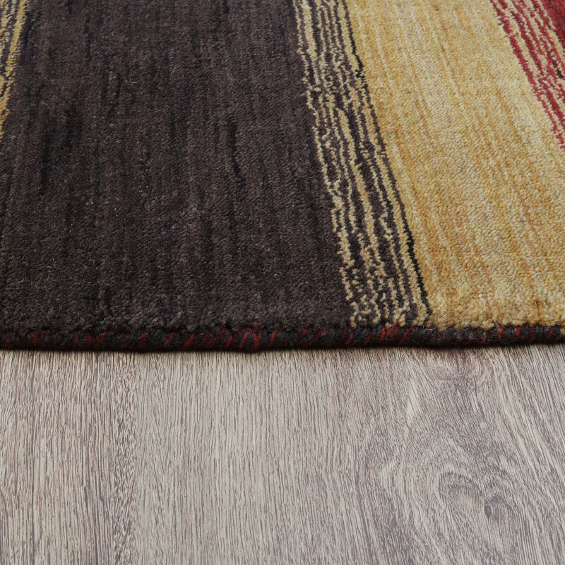 RUGSOTIC CARPETS HAND KNOTTED LOOM WOOL ECO-FRIENDLY AREA RUGS  - Rectangle, Contemporary Modern Design, High Pile Thick Handmade Anti Skid Rugs for Living Room (L00204) image number 5