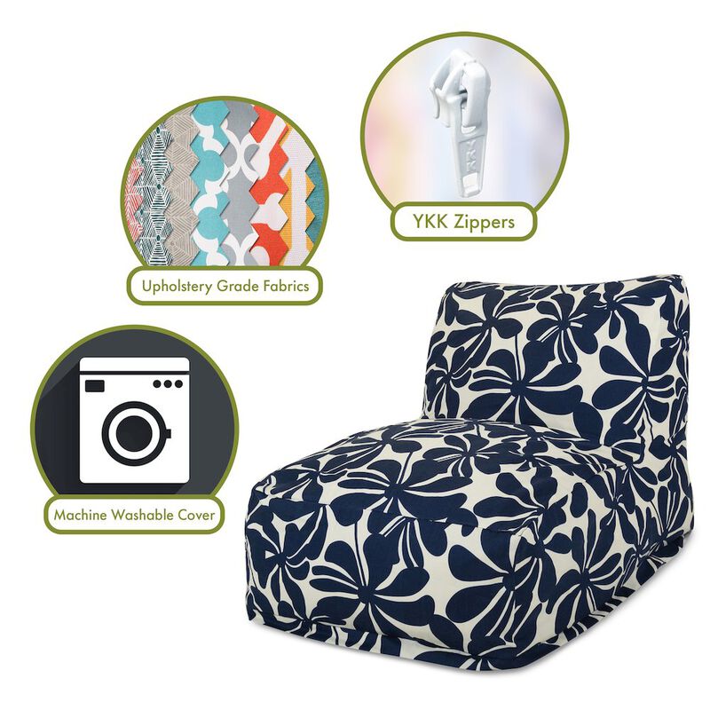 Majestic Home Goods Chair Lounger Plantation Navy