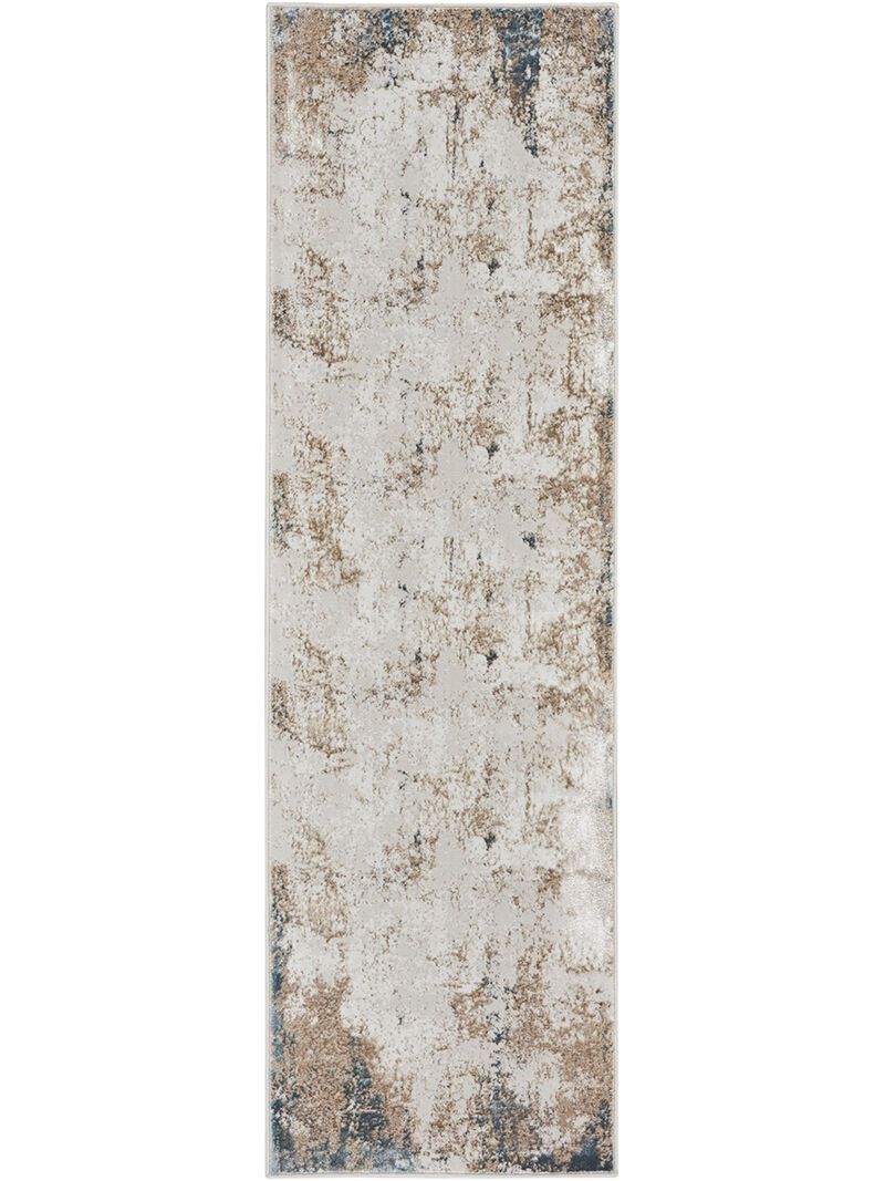 Glitz GLZ06 Taupe/Multicolor 2'3" x 7'6" Rug