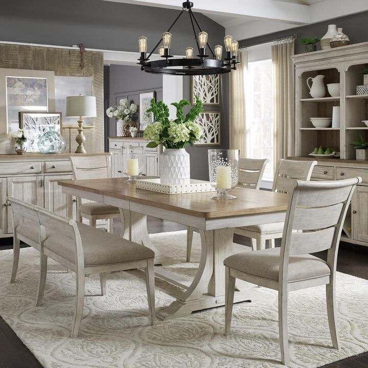 Liberty Furniture Optional 6 Piece Trestle Table Set