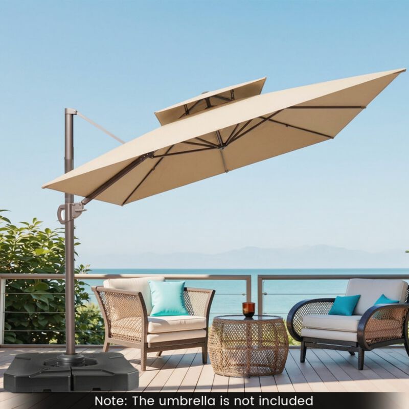274 LBS Cantilever Patio Umbrella Base with Handles image number 8