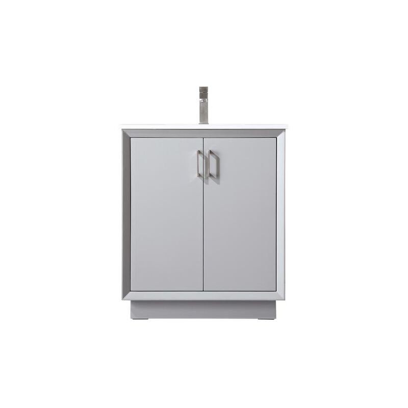 Elegant Kitchen and Bath 30 Inch SIngle Bathroom Vanity In Grey