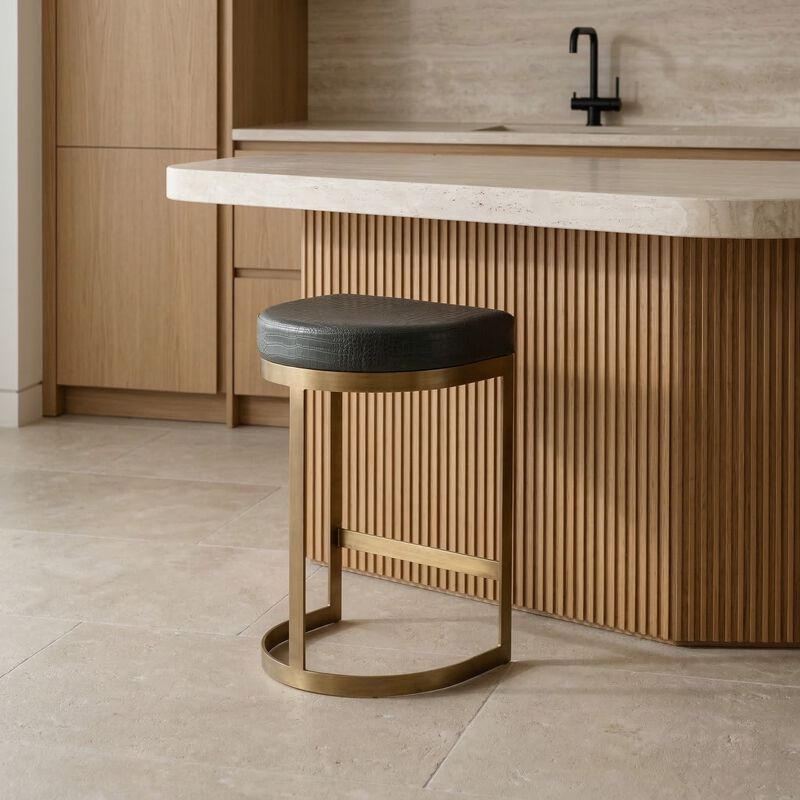 Noir Aurelia Luxe Stool image number 3
