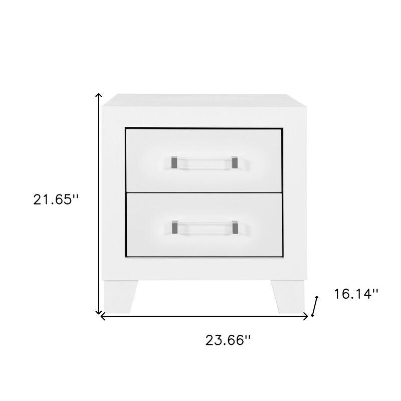 Contemporary Wood Nightstand with 2 Drawers – Functional Bedroom Storage