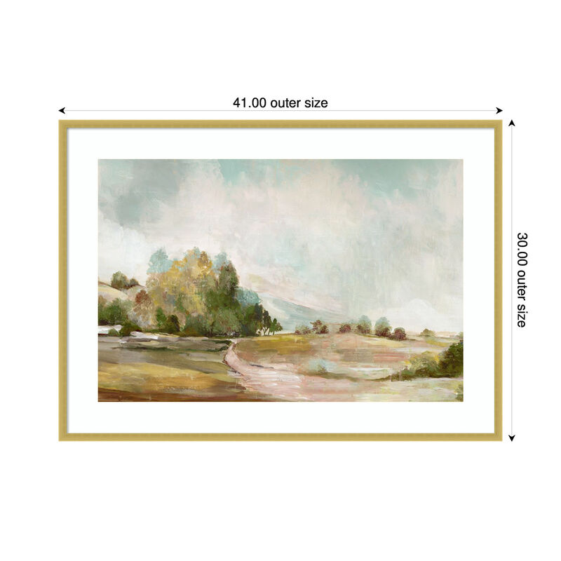 Calm Path Through Open Fields by PI Studio Wood Framed Wall Art Print image number 2