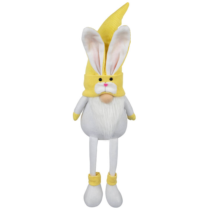 Sitting Bunny Gnome Easter Figurine - 20" - Yellow