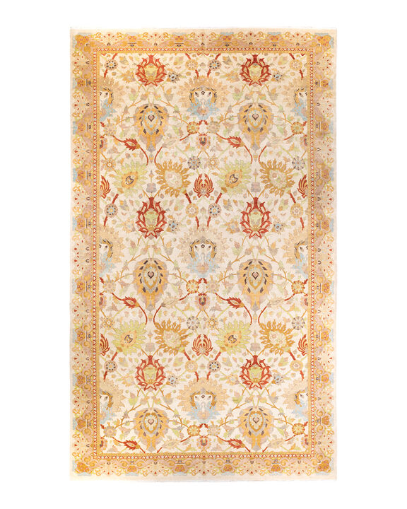 Eclectic, One-of-a-Kind Hand-Knotted Area Rug  - Ivory, 10' 2" x 17' 9"