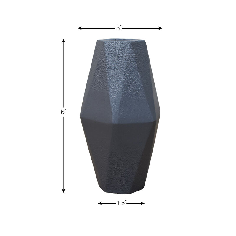 Handmade Aluminium Geometric Gray Bud Vase For Indoor & Outdoor Use BBH Homes